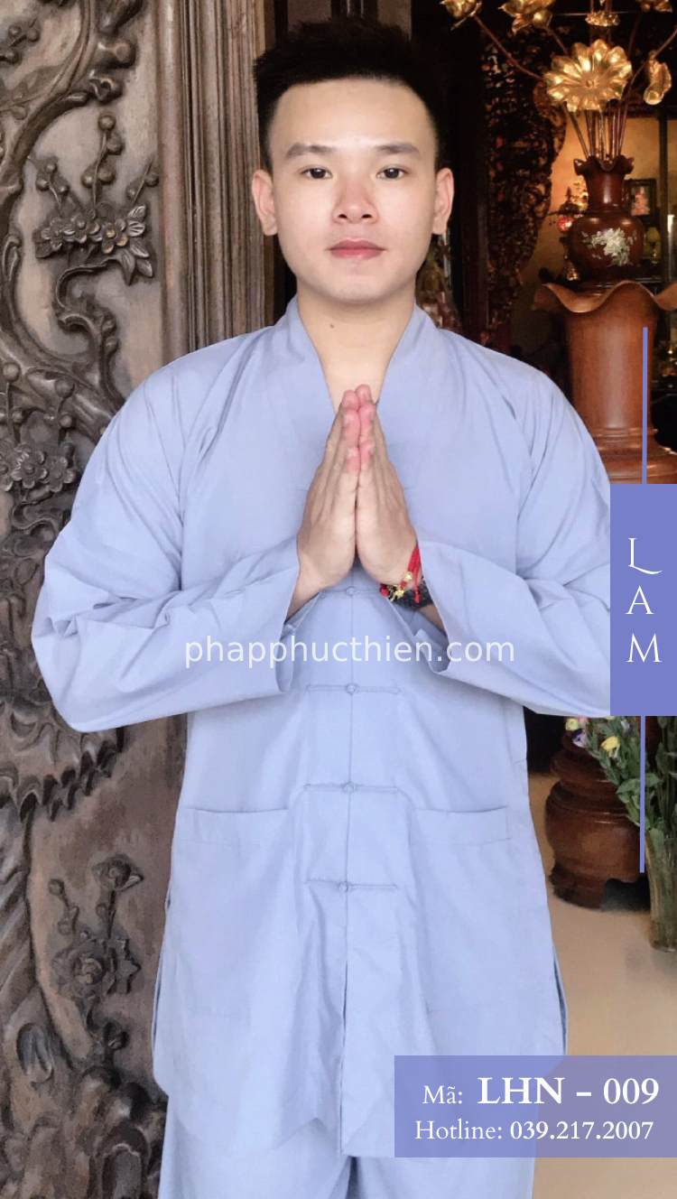 La_Han_Kate_Nam (2) Pháp Phục Phật Giáo Kiểu La Hán Nam Tay Dài