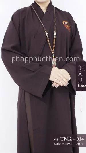 Pháp Phục Áo Tràng Kate Màu Nâu