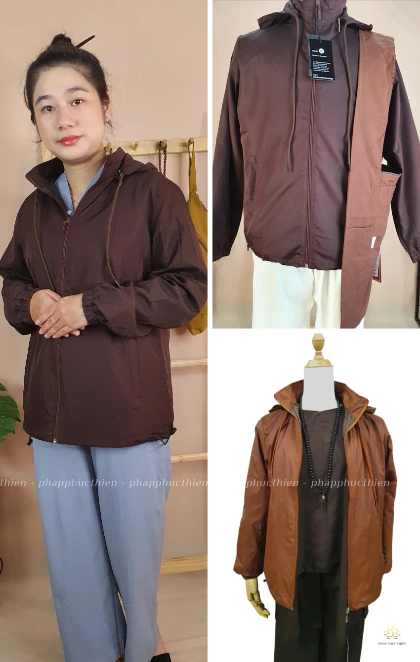Áo khoác gió đi chùa