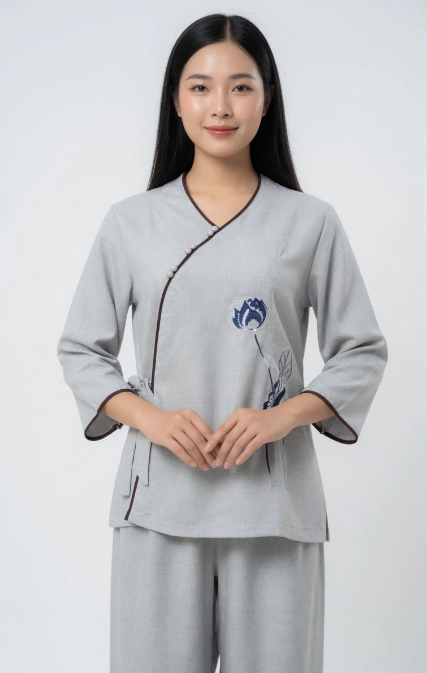 pháp phục nữ màu lam