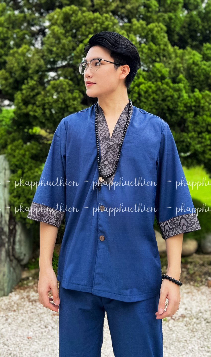 do-lam-cao-nam-xanh-coban1 đồ lam nam nhật nam 3 nút