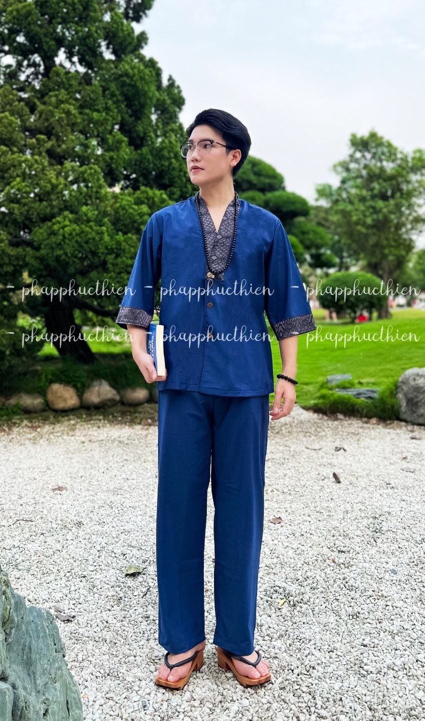 do-lam-cao-nam-xanh-coban5 đồ lam nam nhật nam 3 nút