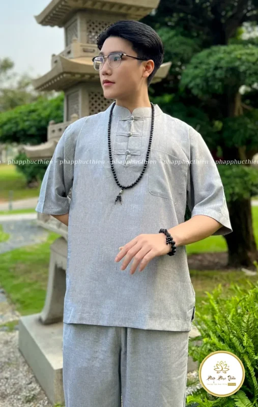 Pháp Phục Nam Cao Cấp Màu Lam