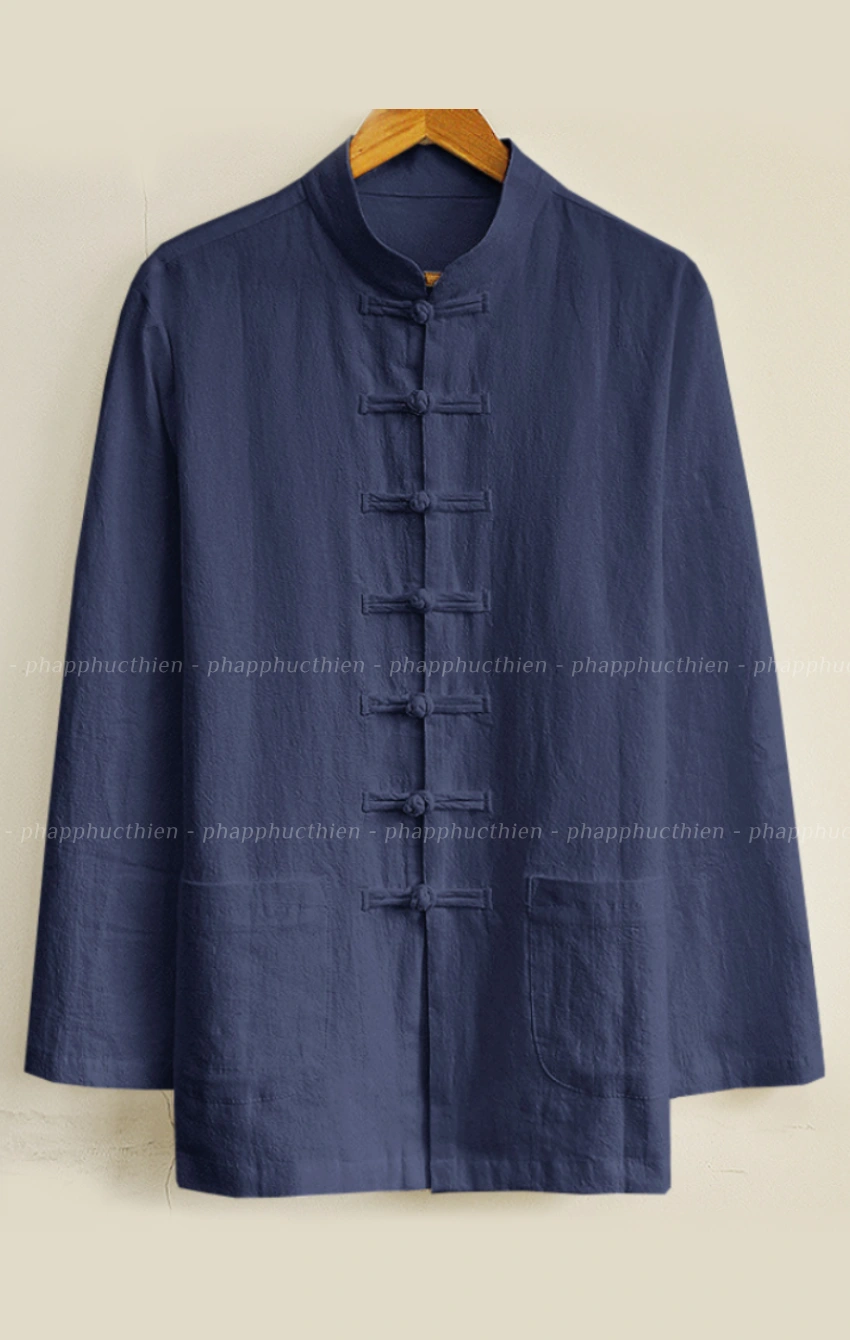 Áo đi chùa màu xanh đá