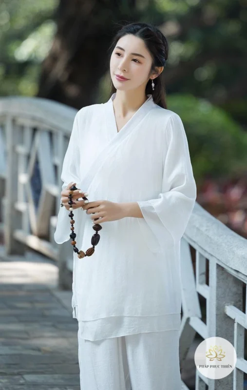 Pháp Phục Thiền Cao Cấp Màu Trắng