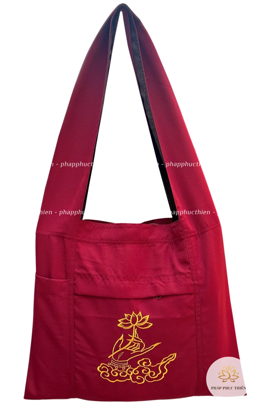 tui-vai-di-chua-mau-do (2) Túi vải đi chùa màu đỏ
