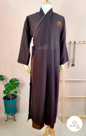Áo tràng nâu vài Silk Đài Loan Cao Cấp