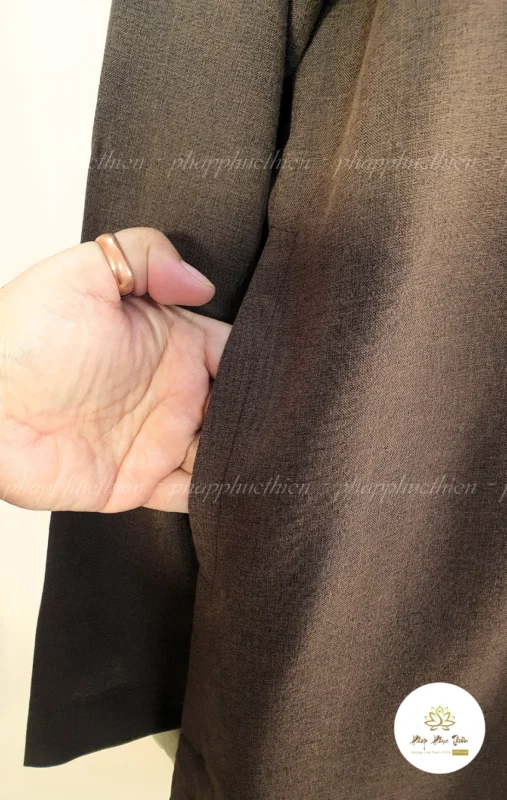 ao-trang-la-han 4 - Pháp Phục Thiền Áo Tràng La Hán Nhà Sư Tu Sĩ màu Nâu