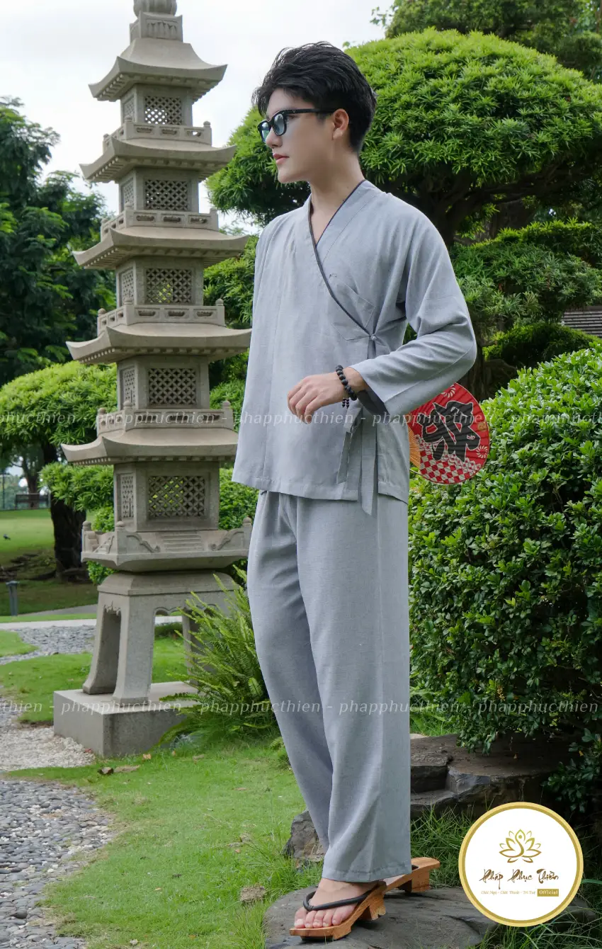 Pháp Phục kiểu Nhật cao cấp màu Lam