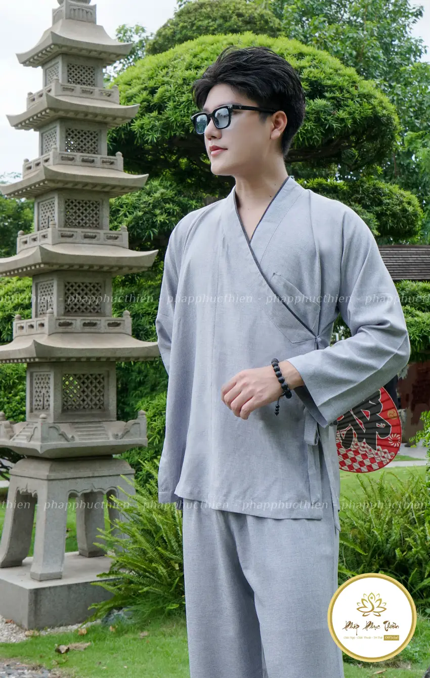 Pháp Phục kiểu Nhật cao cấp màu Lam