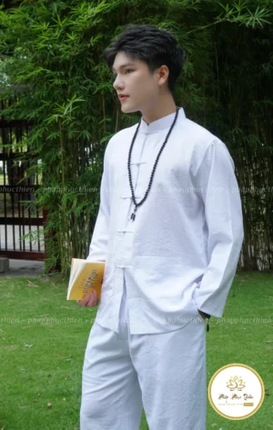 Pháp phục thiền màu trắng