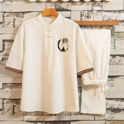 pháp phục thiền màu trắng