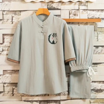 pháp phục thiền màu xám