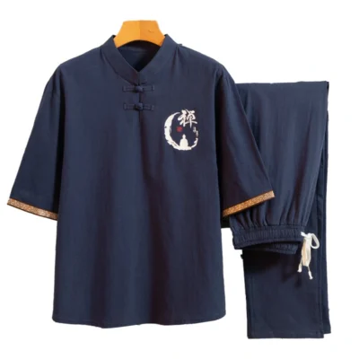 pháp phục thiền màu xanh coban