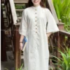 Pháp phục Áo Dài Cách Tân Nút Kem