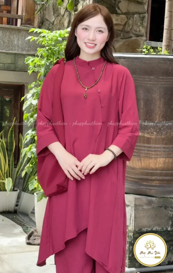 Pháp Phục Bồ Đề Tạng Màu Đỏ Saffron