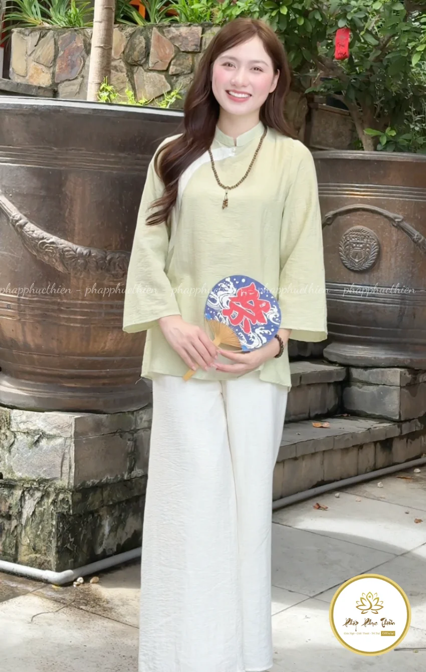 Pháp Phục Thanh Lưu Màu Xanh Cốm