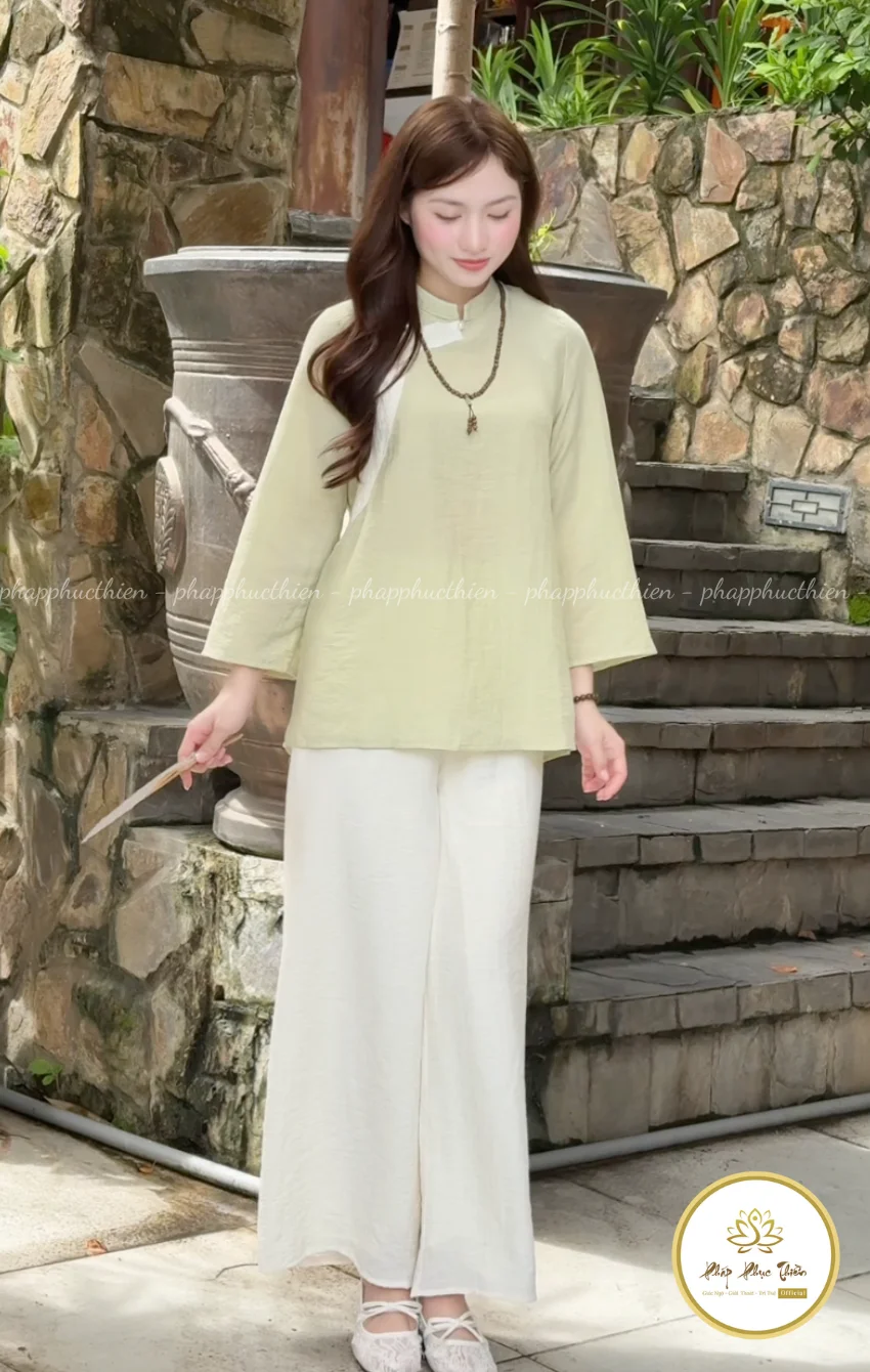 Pháp Phục Thanh Lưu Màu Xanh Cốm