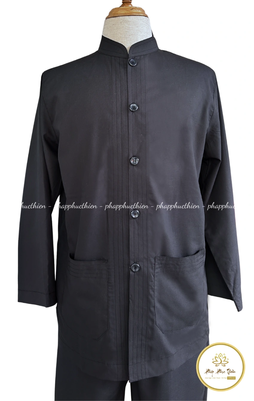 Pháp Phục Tay Dài Màu Đen