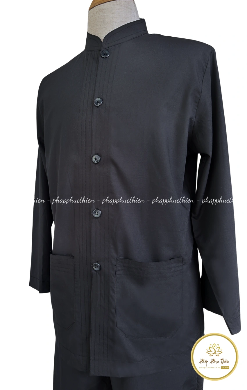 Pháp Phục Tay Dài Màu Đen