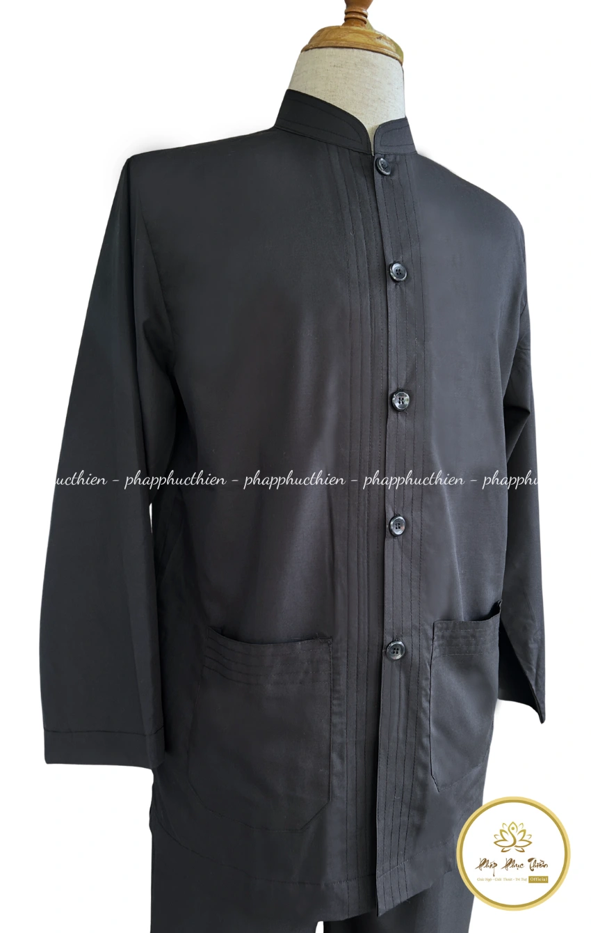 Pháp Phục Tay Dài Màu Đen