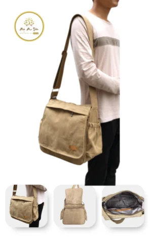 Túi Đeo Chéo Đi Chùa Màu Kem