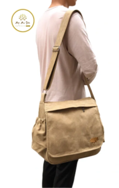 Tui-di-chua-cao-cap 16 - Pháp Phục Thiền Túi Đeo Chéo Đi Chùa Màu Kem