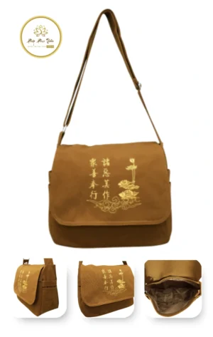 Túi Đeo Chéo Đi Chùa Màu Vàng