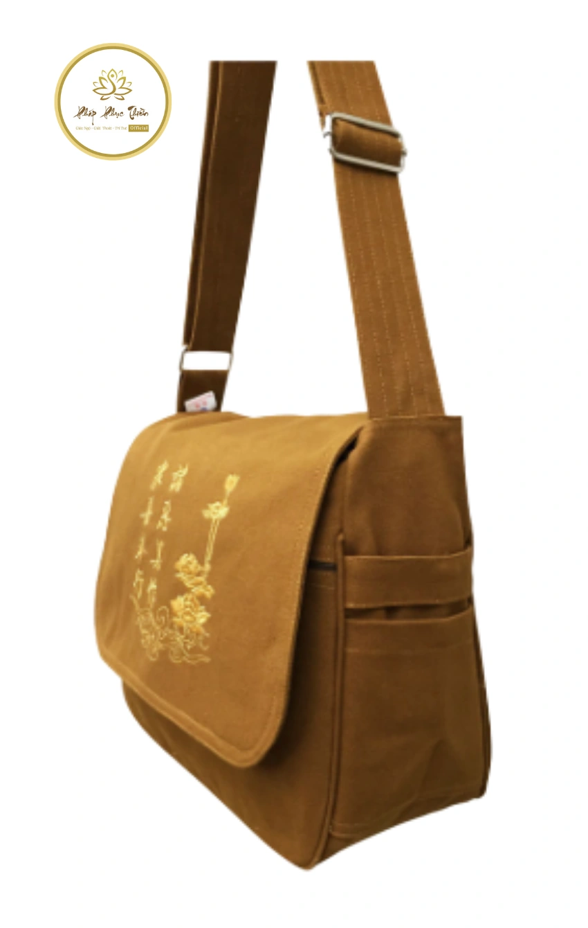 Tui-di-chua-cao-cap 20 Túi Đeo Chéo Đi Chùa Màu Vàng