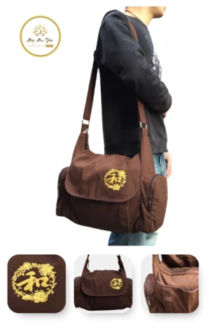 Túi Đeo Chéo Đi Chùa Màu Nâu