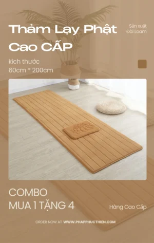 thảm lạy phật cao cấp màu bò