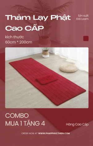 thảm lạy phật cao cấp màu đỏ tây tạng