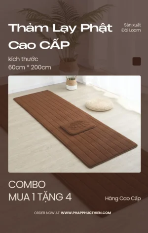 thảm lạy phật cao cấp màu nâu