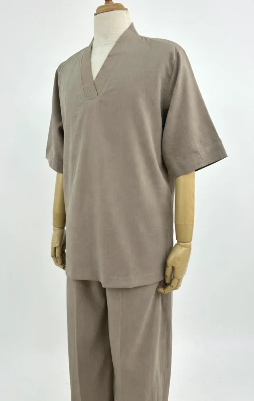 pháp phục ngồi thiền màu kem đất