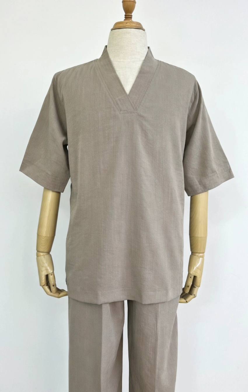 pháp phục ngồi thiền màu kem đất