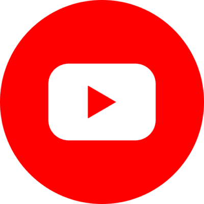 Pháp Phục YouTube play button icon red circular background with a white rounded rectangle containing a red play triangle