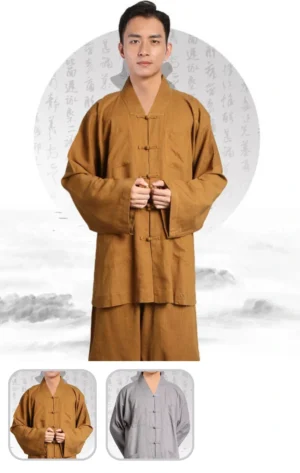 Pháp Phục Đồ Lam La Hán Cao Cấp Cotton Lụa