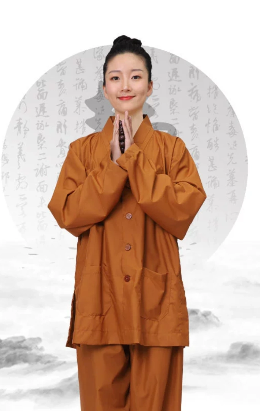 do-lam-la-han-cao-cap-6 - Pháp Phục Thiền Pháp Phục Đồ Lam La Hán Cao Cấp Kaki Màu Nâu