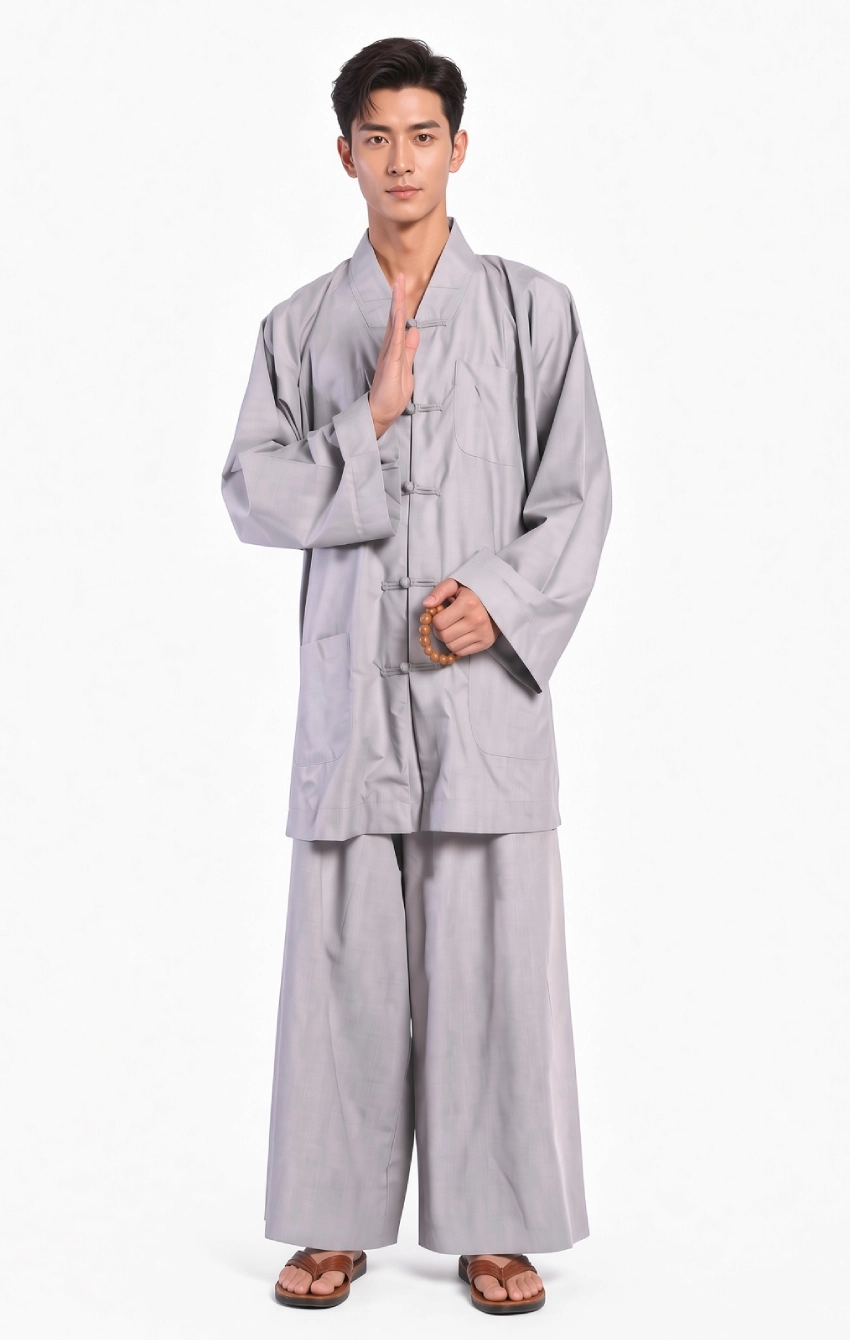 phap-phuc-tang-ni-la-han-8 - Pháp Phục Thiền Pháp Phục Pháp Phục Tăng Ni La Hán Cotton Lụa Màu Lam